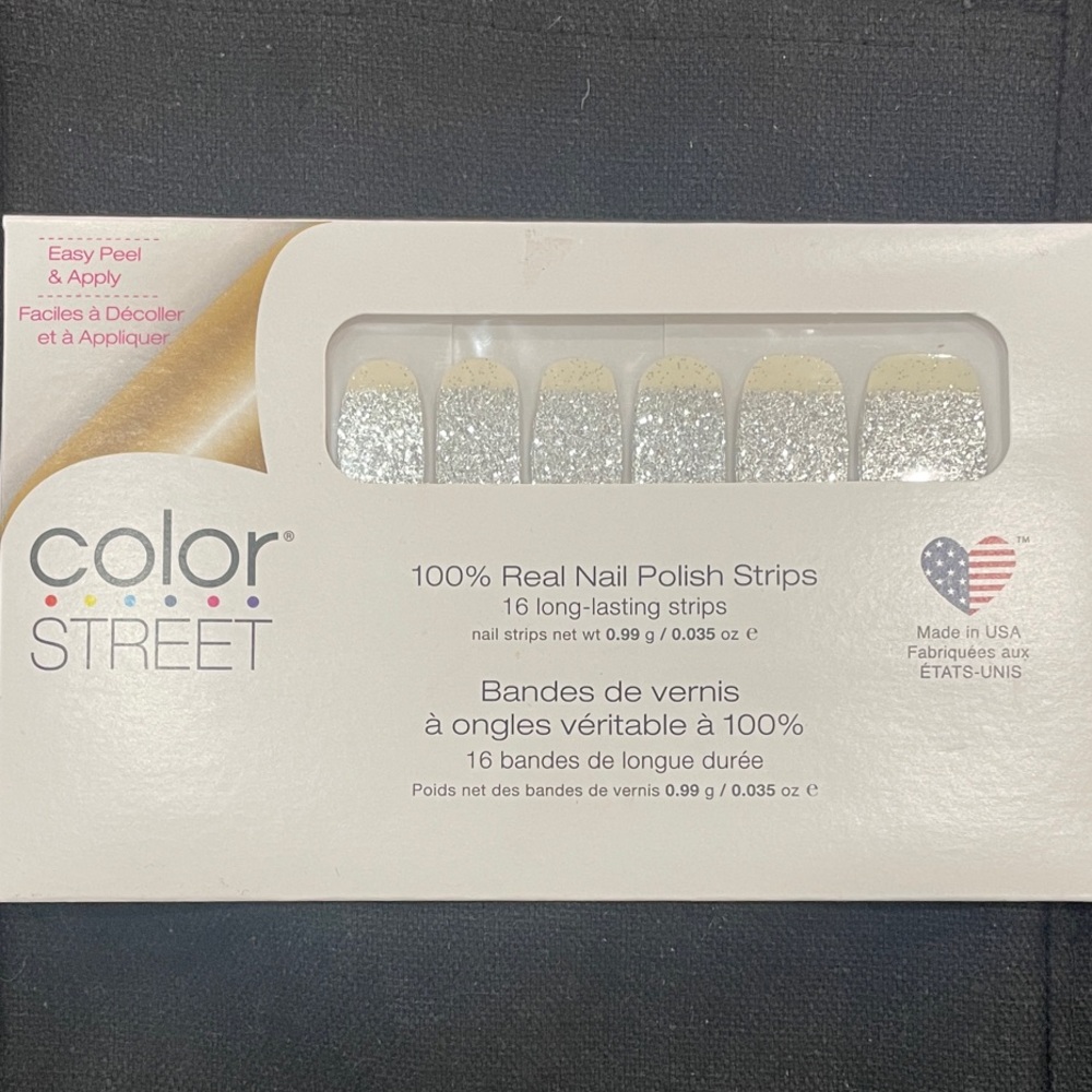 ColorStreet Dripping Diamonds Silver Glitter Nail Strips